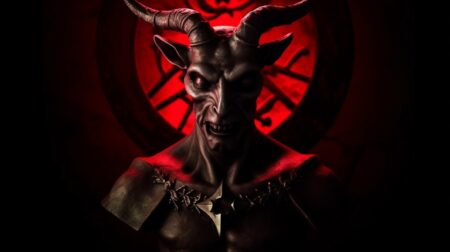 Statue of dark Satan