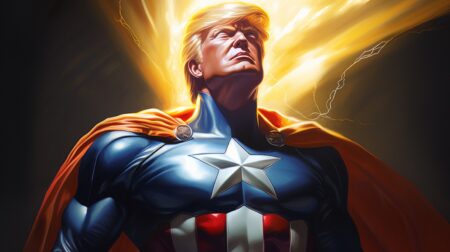 Donald Trump as a superhero