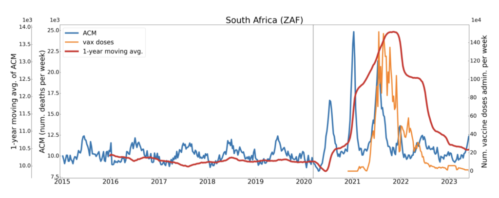South Africa's all-cause mortality