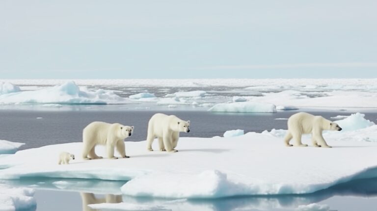 Group of polar bears
