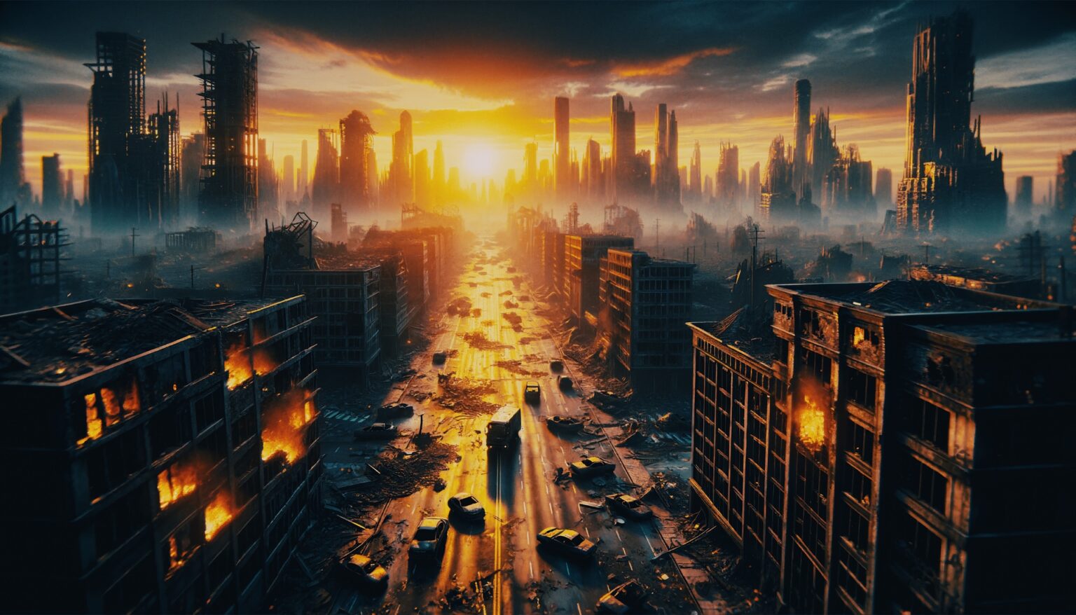 Dystopian city