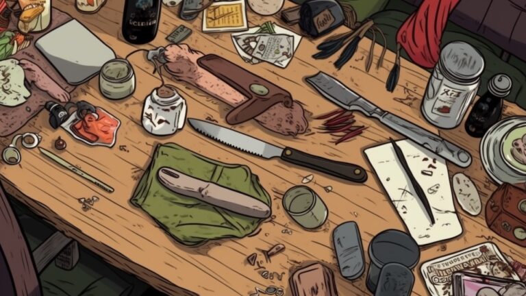 Table of prepper items