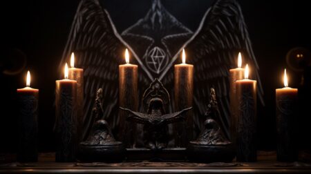 Secret society candles and symbolism