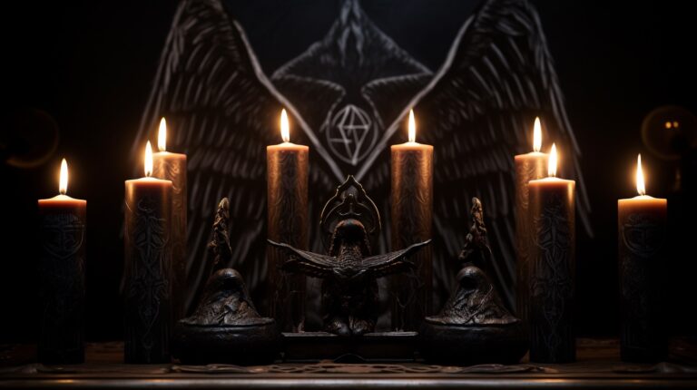 Secret society candles and symbolism