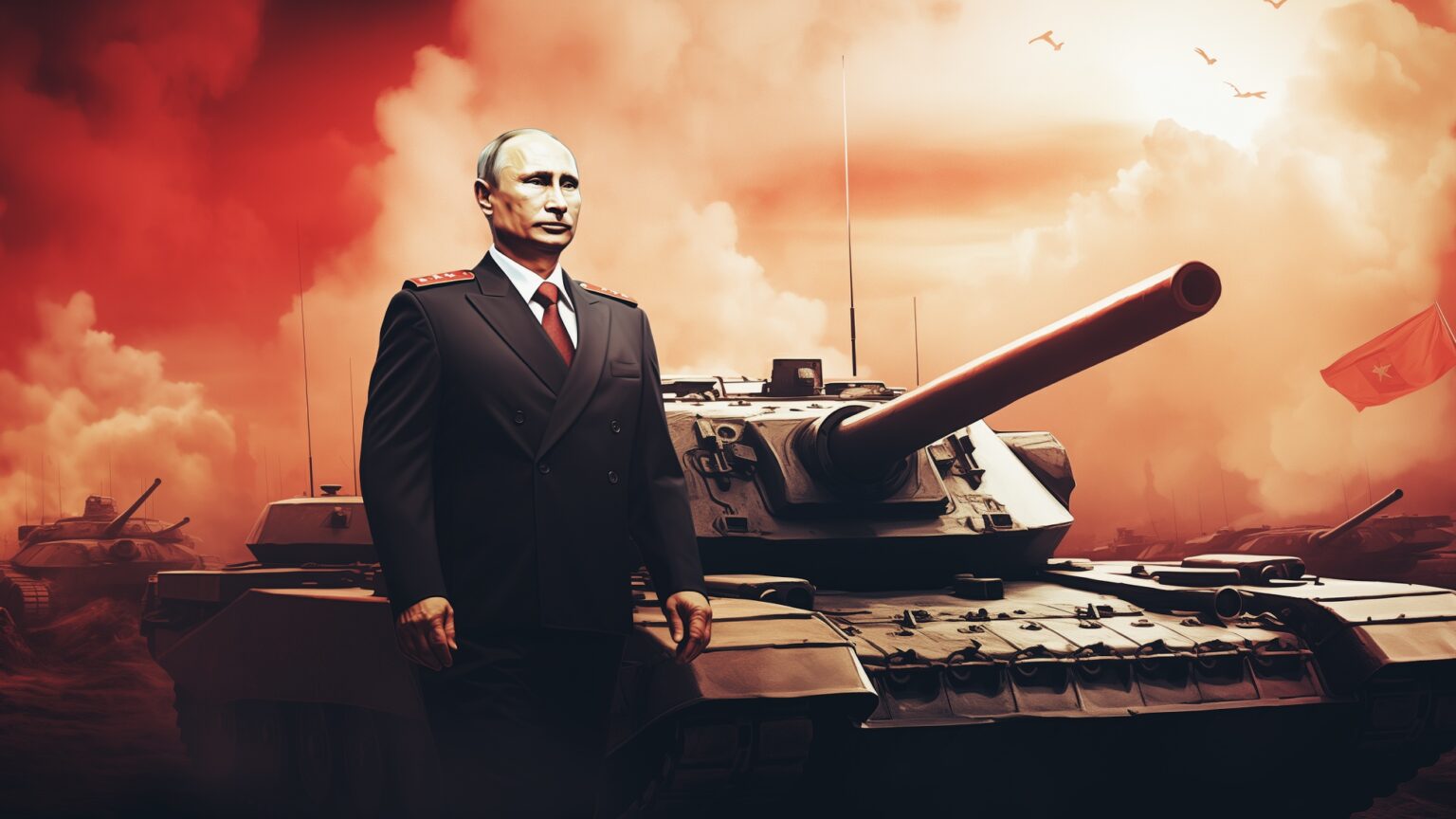 Putin and a tank