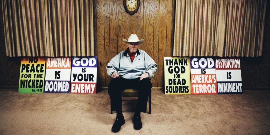Fred Phelps basking in God's hatred