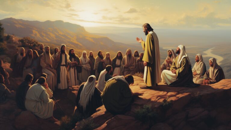 Jesus preaches a sermon