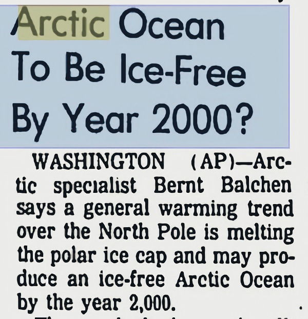 Arctic to be ice-free by 2000